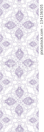 Assorted floral geometric and heart pattern panel designs in soft pastel colors 134136505