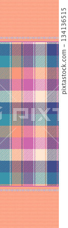 Assorted floral geometric and heart pattern panel designs in soft pastel colors 134136515