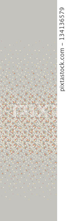 Assorted floral geometric and heart pattern panel designs in soft pastel colors 134136579