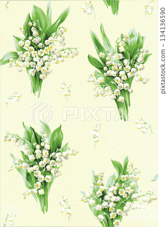 Assorted floral geometric and heart pattern panel designs in soft pastel colors Assorted floral geometric and heart pattern panel designs in soft pastel colors 134136590