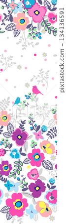 Assorted floral geometric and heart pattern panel designs in soft pastel colors Assorted floral geometric and heart pattern panel designs in soft pastel colors 134136591