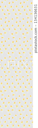 Assorted floral geometric and heart pattern panel designs in soft pastel colors 134136631