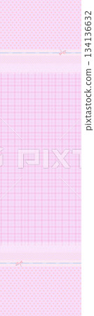 Assorted floral geometric and heart pattern panel designs in soft pastel colors 134136632