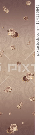 Assorted floral geometric and heart pattern panel designs in soft pastel colors Assorted floral geometric and heart pattern panel designs in soft pastel colors 134136643