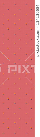 Assorted floral geometric and heart pattern panel designs in soft pastel colors 134136684