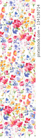 Assorted floral geometric and heart pattern panel designs in soft pastel colors Assorted floral geometric and heart pattern panel designs in soft pastel colors 134136714