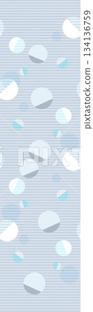 Assorted floral geometric and heart pattern panel designs in soft pastel colors 134136759