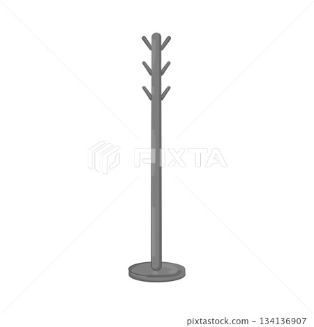 Illustration of coat rack  134136907