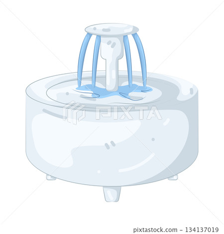 Illustration of pet water dispenser Illustration of pet water dispenser 134137019
