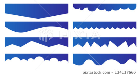 Abstract curve and wave divider elements for website pages, creating a modern header and footer layout with smooth vector lines for business or app interface design. Abstract curve and wave divider elements for website pages, creating a modern header and footer layout with smooth vector lines for business or app interface design. 134137660