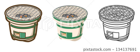 Charcoal grill (with charcoal) 134137691