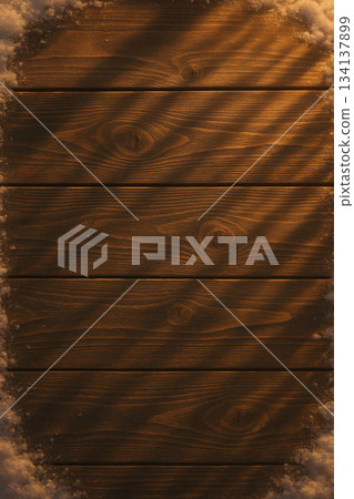 雪後的公園木板背景素材 134137899