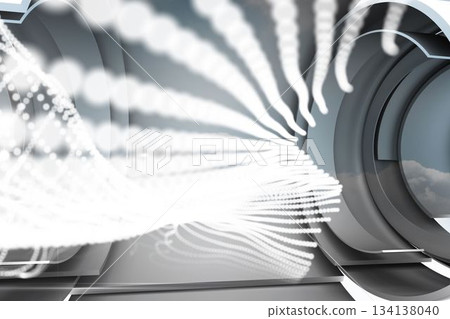 Abstract white design in futuristic structure Abstract white design in futuristic structure 134138040