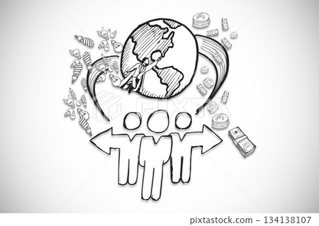 Global community illustration Global community illustration 134138107