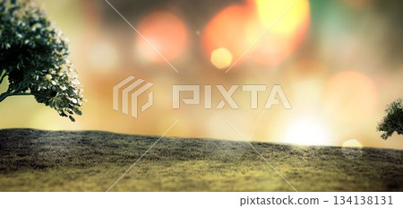 Digital image of landscape and trees 134138131