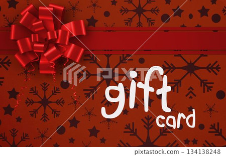Gift card with festive bow Gift card with festive bow 134138248