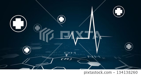 Digital background with emergency sign and chemical Digital background with emergency sign and chemical 134138260