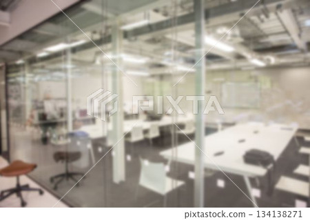 Digitally generated image of illuminated office 134138271
