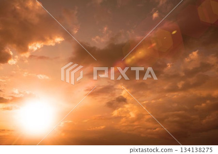 Scenic of sun amidst clouds Scenic of sun amidst clouds 134138275