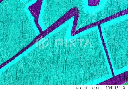 Bold Graffiti Style Lines in Bright Turquoise and Purple for 90s Urban Aesthetic Bold Graffiti Style Lines in Bright Turquoise and Purple for 90s Urban Aesthetic 134138440