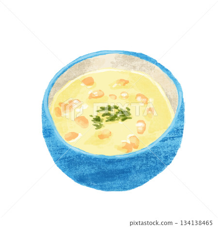 水彩玉米濃湯 134138465