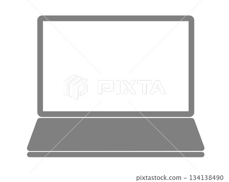 筆記型電腦標誌(PC輪廓) 筆記型電腦標誌(PC輪廓) 134138490