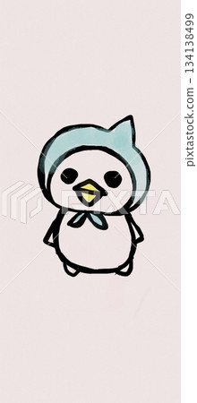 Cute hooded duck 134138499