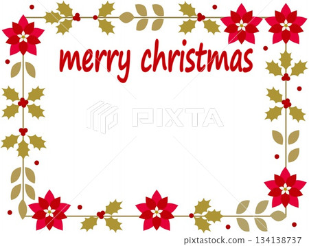 Merry Christmas Merry Christmas Frame White Space Merry Christmas Merry Christmas Frame White Space 134138737