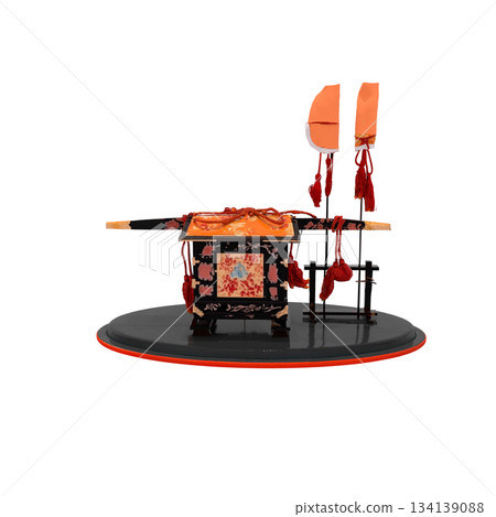 A palanquin, a type of Hina doll displayed on the seventh tier of the Doll's Festival (Girl's Day) 134139088