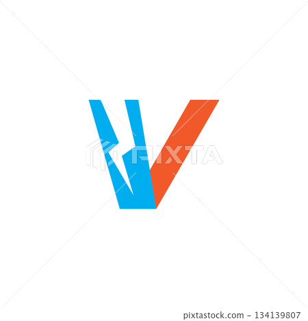 Letter v logo 134139807