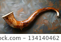 Close-up of a shofar. Yom Kippur.  134140462