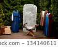 A stylized wedding in the Viking style. Photo zone. Women's and men's dress 134140611