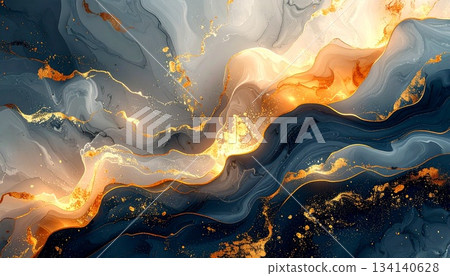 抽像大理石紋理背景素材,飾以奢華金箔和黑色背景 抽像大理石紋理背景素材,飾以奢華金箔和黑色背景 134140628