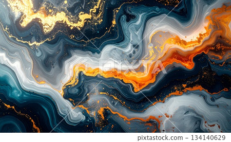 抽像大理石紋理背景素材,飾以奢華金箔和黑色背景 抽像大理石紋理背景素材,飾以奢華金箔和黑色背景 134140629