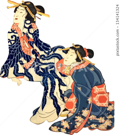 妓女們享受著涼爽的晚風 134141324
