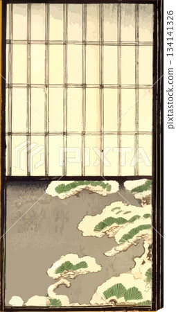 精美的松木圖案障子屏風 精美的松木圖案障子屏風 134141326