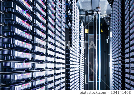 big data center storage with full of rack servers big data center storage with full of rack servers 134141408