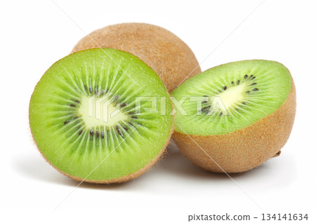 Kiwi fruit on white background 134141634