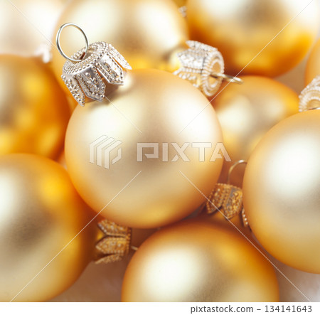 Gold Christmas balls Gold Christmas balls 134141643