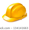 Yellow safety helmet 134141663