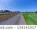 Horse Racing Track Sand Poly Inside Perspective Horse Racing Track Sand Poly Inside Perspective 134141917
