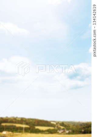 Tranquil shot of landscape against sky 134142619