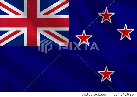 New Zealand over white background 134142680