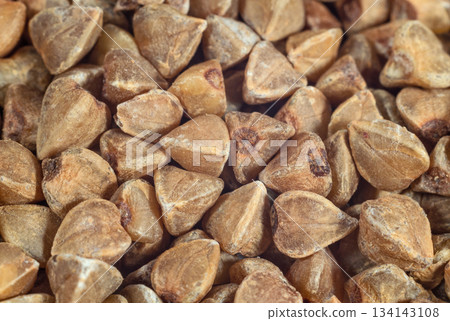 Buckwheat grains close up Buckwheat grains close up 134143108