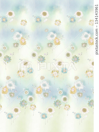Assorted floral geometric and heart pattern panel designs in soft pastel colors Assorted floral geometric and heart pattern panel designs in soft pastel colors 134143961