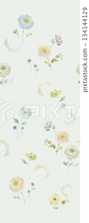 Assorted floral geometric and heart pattern panel designs in soft pastel colors Assorted floral geometric and heart pattern panel designs in soft pastel colors 134144129