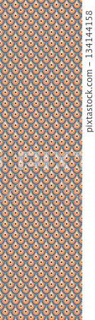 Assorted floral geometric and heart pattern panel designs in soft pastel colors 134144158