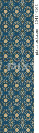 Assorted floral geometric and heart pattern panel designs in soft pastel colors 134144168