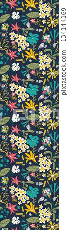 Assorted floral geometric and heart pattern panel designs in soft pastel colors Assorted floral geometric and heart pattern panel designs in soft pastel colors 134144169