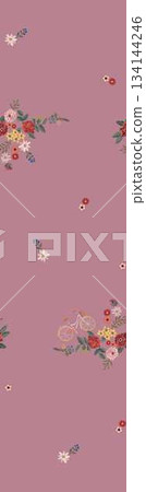 Assorted floral geometric and heart pattern panel designs in soft pastel colors Assorted floral geometric and heart pattern panel designs in soft pastel colors 134144246